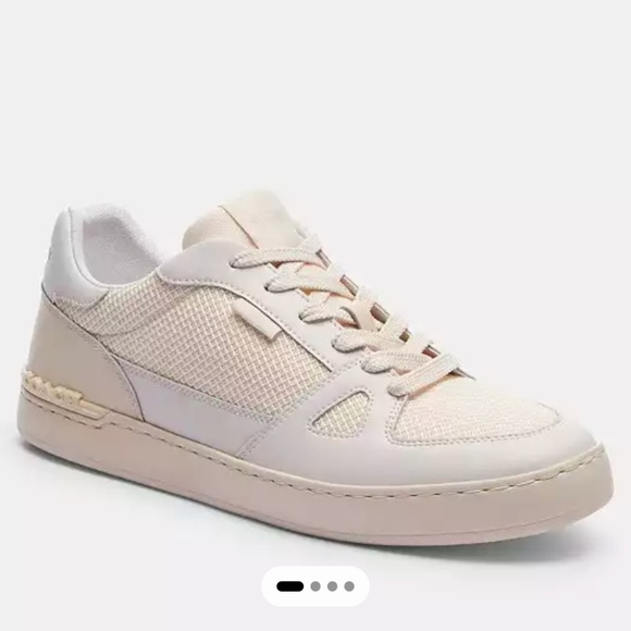 New Coach Men Clip Court Sneaker Chalk/Optic White - Picture 1 of 5